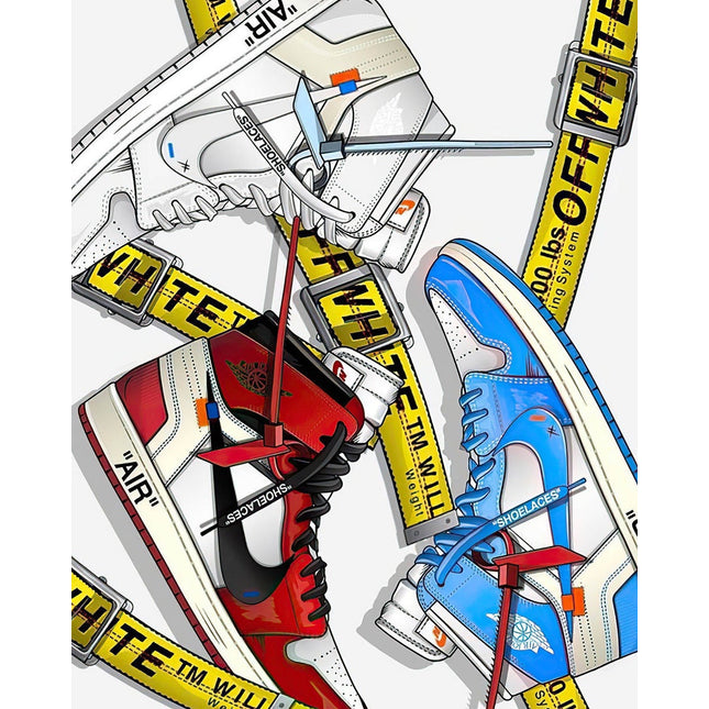 Off-White Icon: Limited Edition Nike Air Jordan 1 Canvas Poster Wall Poster