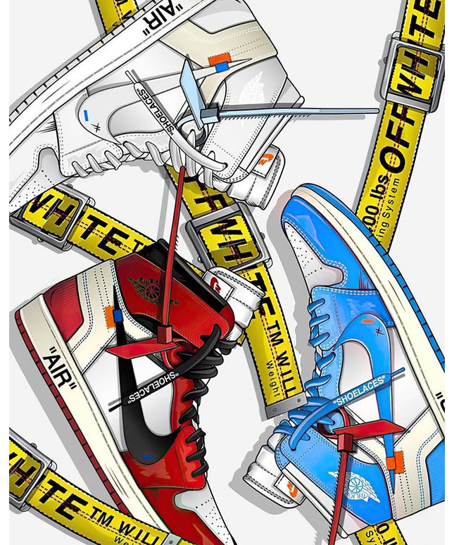 Off-White Icon: Limited Edition Nike Air Jordan 1 Canvas Poster Wall Poster