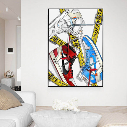 Off-White Icon: Limited Edition Nike Air Jordan 1 Canvas Poster Wall Poster