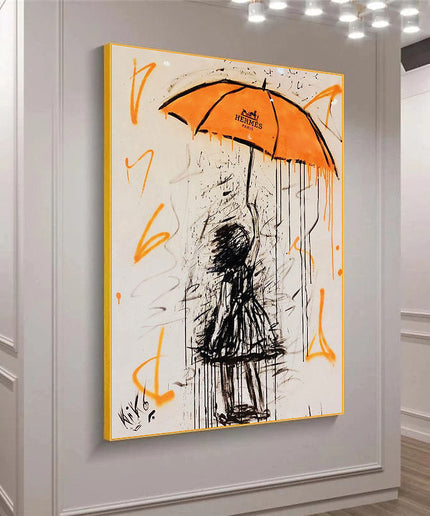 Orange rain Wall Poster