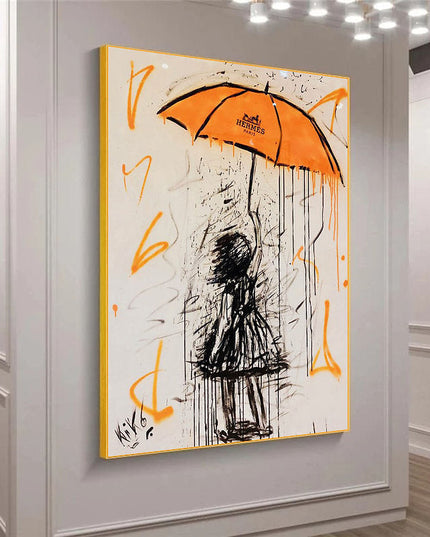 Orange rain Wall Poster