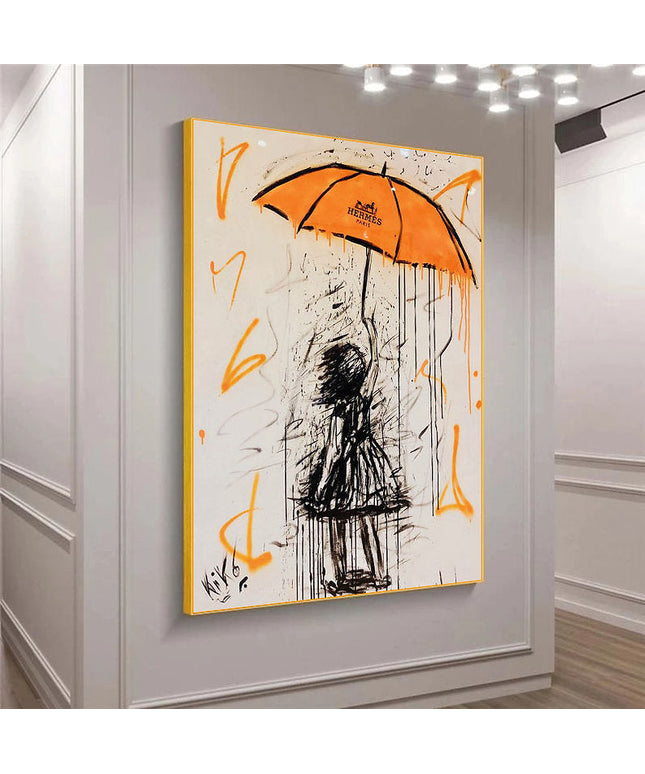 Orange rain Wall Poster