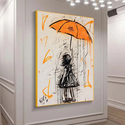 Orange rain Wall Poster