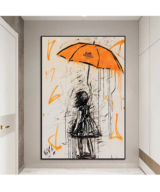 Orange rain Wall Poster