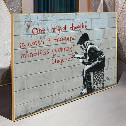 Original Thought: Banksy's Wise Windsom Quote Print Wall Poster