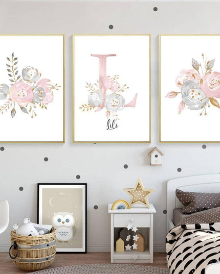 Personalized Alphabet Name Canvas Poster - Perfect for Gift Giving