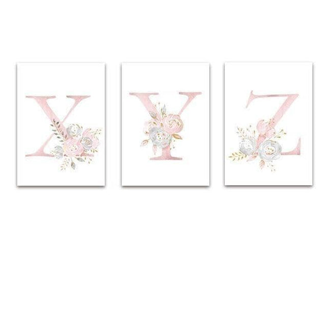 Personalized Alphabet Name Canvas Poster - Perfect for Gift Giving