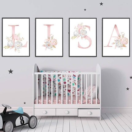 Personalized Alphabet Name Canvas Poster - Perfect for Gift Giving