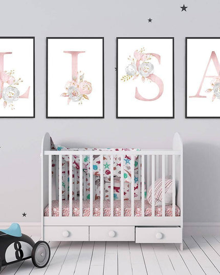 Personalized Alphabet Name Canvas Poster - Perfect for Gift Giving