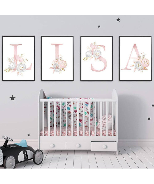 Personalized Alphabet Name Canvas Poster - Perfect for Gift Giving