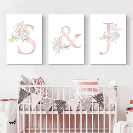 Personalized Alphabet Name Canvas Poster - Perfect for Gift Giving
