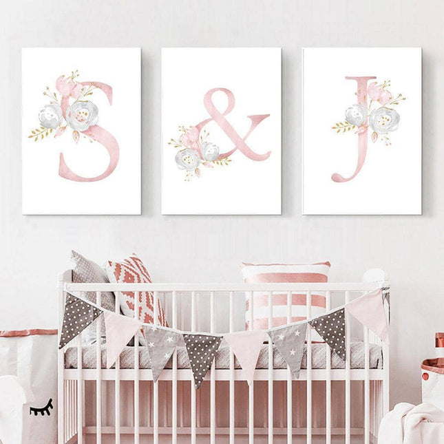 Personalized Alphabet Name Canvas Poster - Perfect for Gift Giving