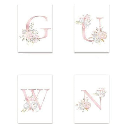 Personalized Alphabet Name Canvas Poster - Perfect for Gift Giving
