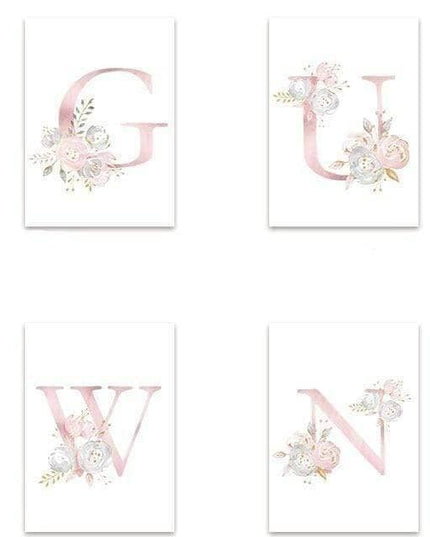Personalized Alphabet Name Canvas Poster - Perfect for Gift Giving