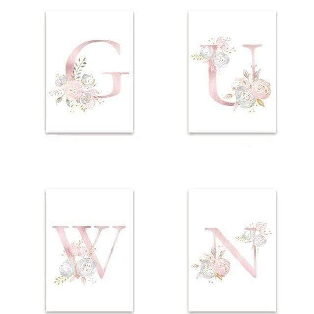 Personalized Alphabet Name Canvas Poster - Perfect for Gift Giving
