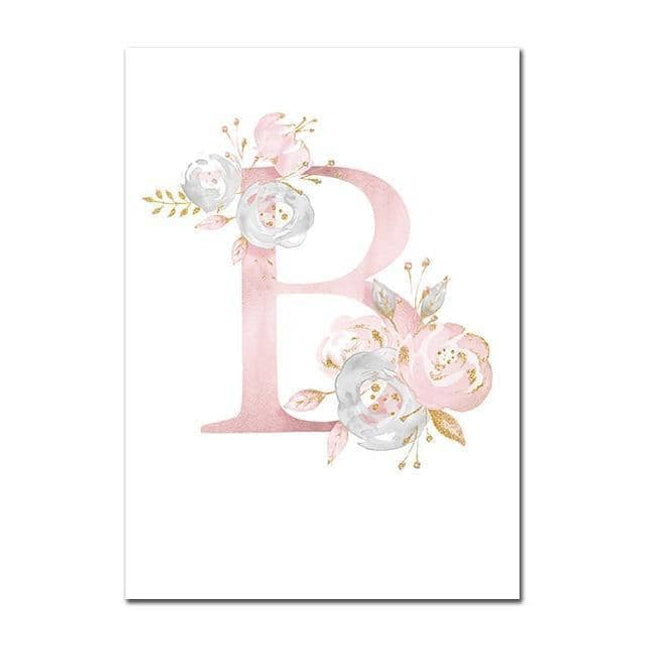Personalized Alphabet Name Canvas Poster - Perfect for Gift Giving