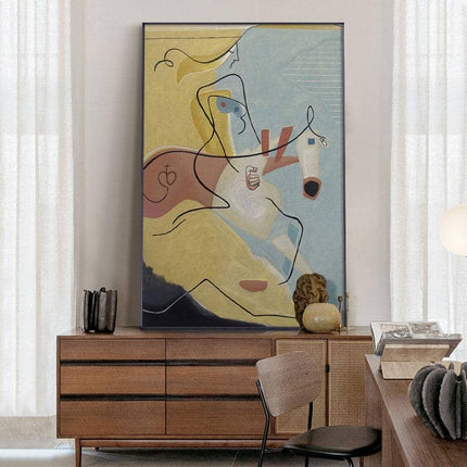 Picasso Famous Abstract Canvas Print - Minimalist Wall Poster