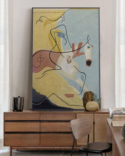 Picasso Famous Abstract Canvas Print - Minimalist Wall Poster