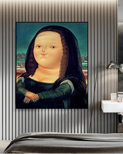 Playful Artistry - Spoof Mona Lisa Canvas Poster Wall Poster