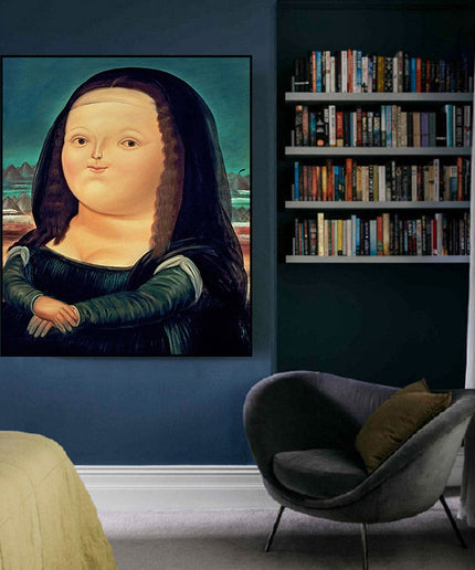Playful Artistry - Spoof Mona Lisa Canvas Poster Wall Poster