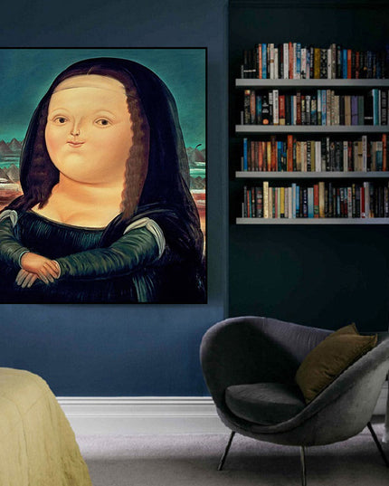 Playful Artistry - Spoof Mona Lisa Canvas Poster Wall Poster