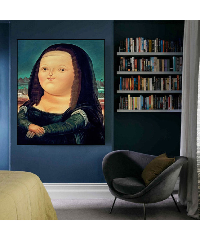 Playful Artistry - Spoof Mona Lisa Canvas Poster Wall Poster