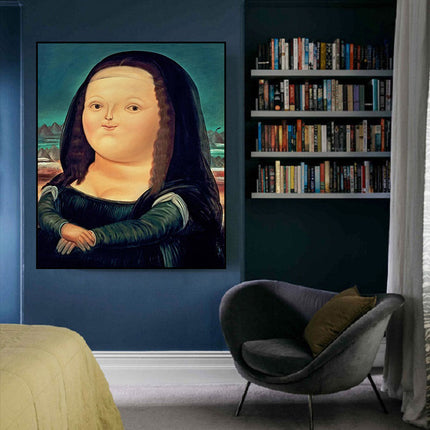 Playful Artistry - Spoof Mona Lisa Canvas Poster Wall Poster