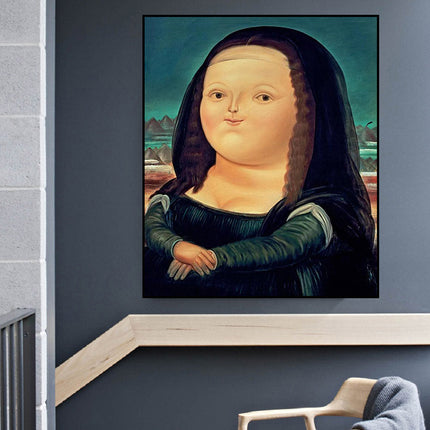 Playful Artistry - Spoof Mona Lisa Canvas Poster Wall Poster