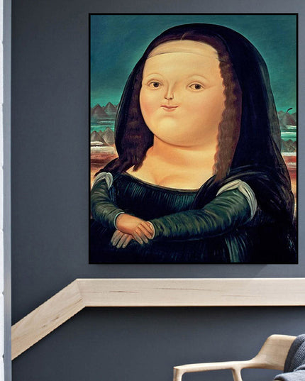 Playful Artistry - Spoof Mona Lisa Canvas Poster Wall Poster