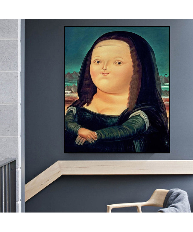 Playful Artistry - Spoof Mona Lisa Canvas Poster Wall Poster