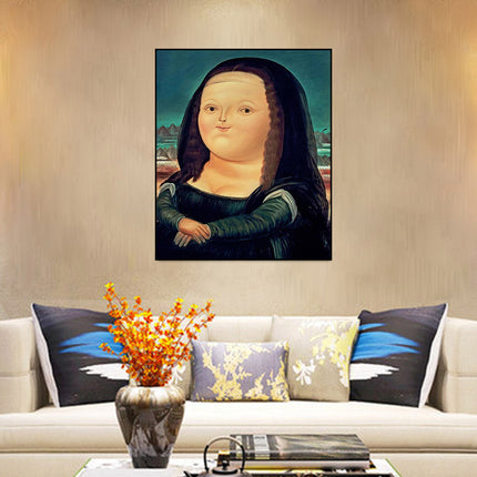 Playful Artistry - Spoof Mona Lisa Canvas Poster Wall Poster