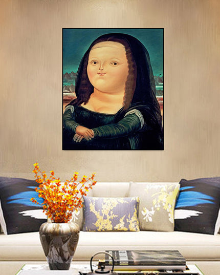 Playful Artistry - Spoof Mona Lisa Canvas Poster Wall Poster