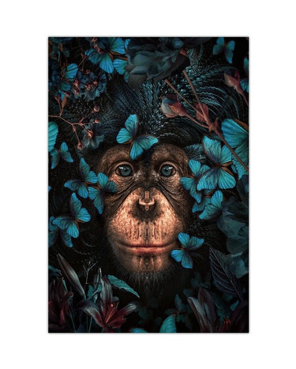Playful Headphone Gorilla Canvas Print - Whimsical Wall Art