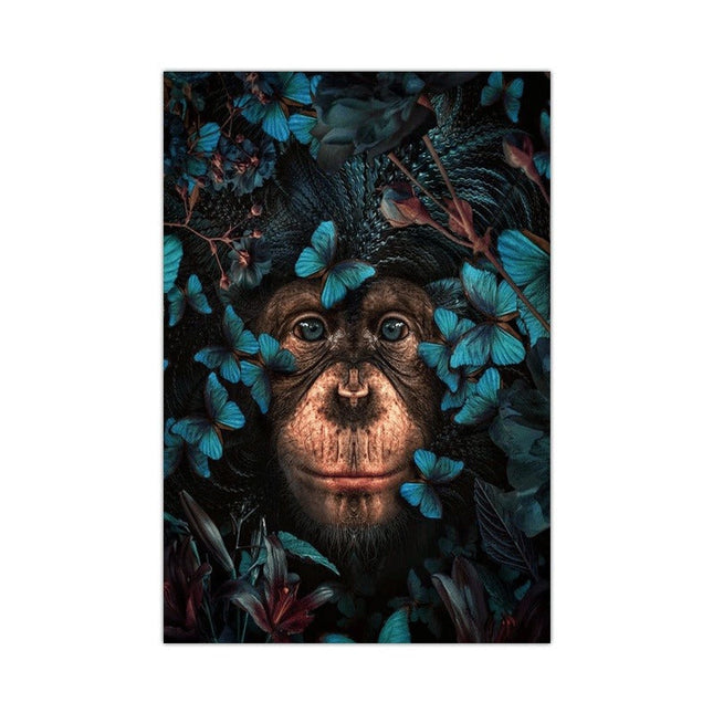 Playful Headphone Gorilla Canvas Print - Whimsical Wall Art