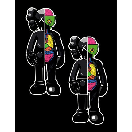 Pop Art Anime Bear Kaws Canvas Print: Modern, Vibrant Wall Decor