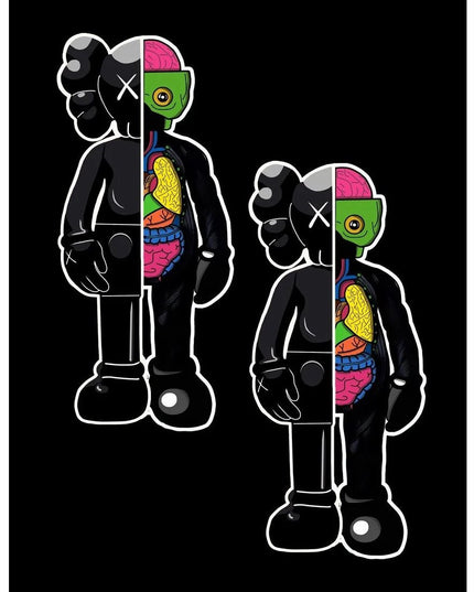 Pop Art Anime Bear Kaws Canvas Print: Modern, Vibrant Wall Decor