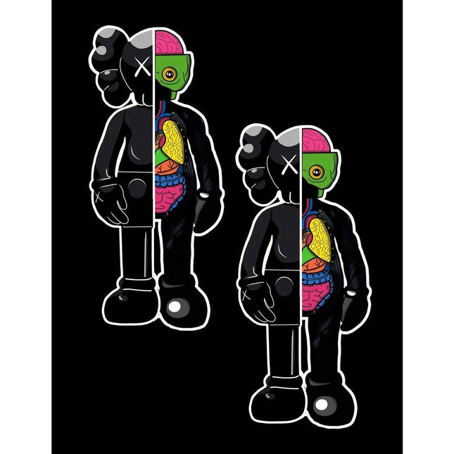 Pop Art Anime Bear Kaws Canvas Print: Modern, Vibrant Wall Decor