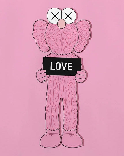 Pop Art Anime Bear Kaws Canvas Print: Modern, Vibrant Wall Decor