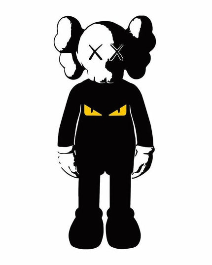 Pop Art Anime Bear Kaws Canvas Print: Modern, Vibrant Wall Decor