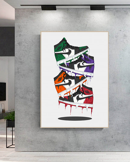 Pop Melt - Nike Air Jordan 1 OG Canvas Poster Wall Poster