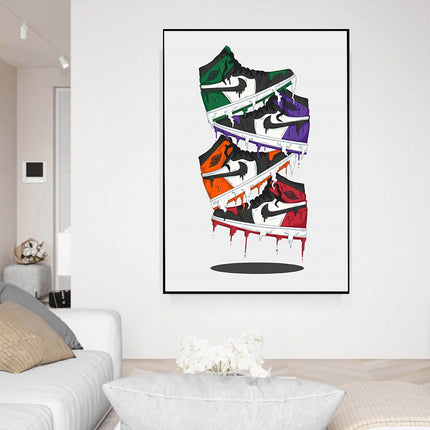 Pop Melt - Nike Air Jordan 1 OG Canvas Poster Wall Poster