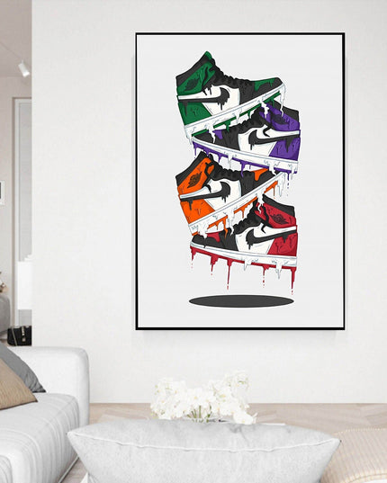 Pop Melt - Nike Air Jordan 1 OG Canvas Poster Wall Poster