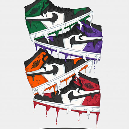 Pop Melt - Nike Air Jordan 1 OG Canvas Poster Wall Poster