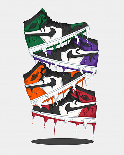 Pop Melt - Nike Air Jordan 1 OG Canvas Poster Wall Poster