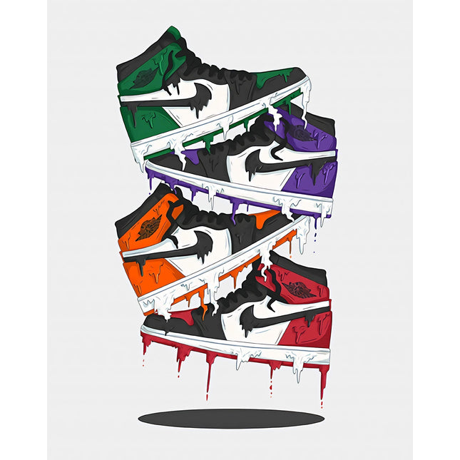 Pop Melt - Nike Air Jordan 1 OG Canvas Poster Wall Poster