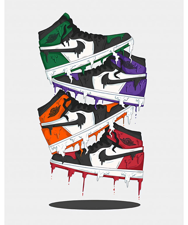 Pop Melt - Nike Air Jordan 1 OG Canvas Poster Wall Poster