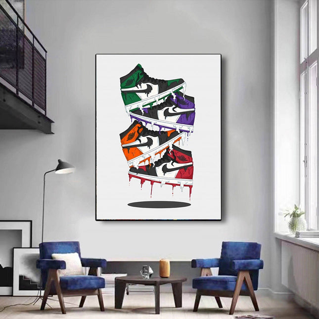 Pop Melt - Nike Air Jordan 1 OG Canvas Poster Wall Poster