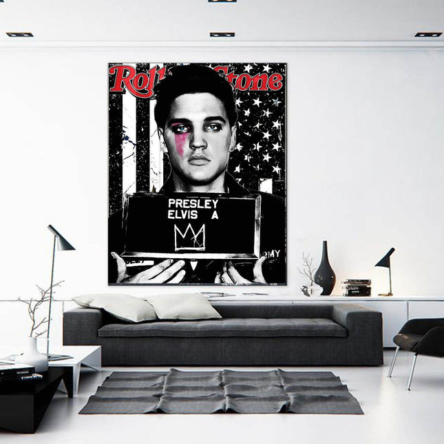 Respect the King - Elvis Presley Rolling Stone Classic Canvas Poster Wall Poster