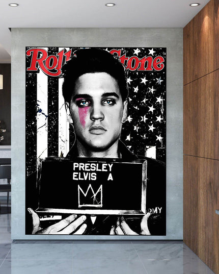 Respect the King - Elvis Presley Rolling Stone Classic Canvas Poster Wall Poster