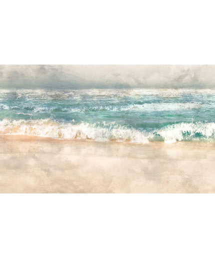 Riding the Waves: Serene Beach Surf Canvas Print 
